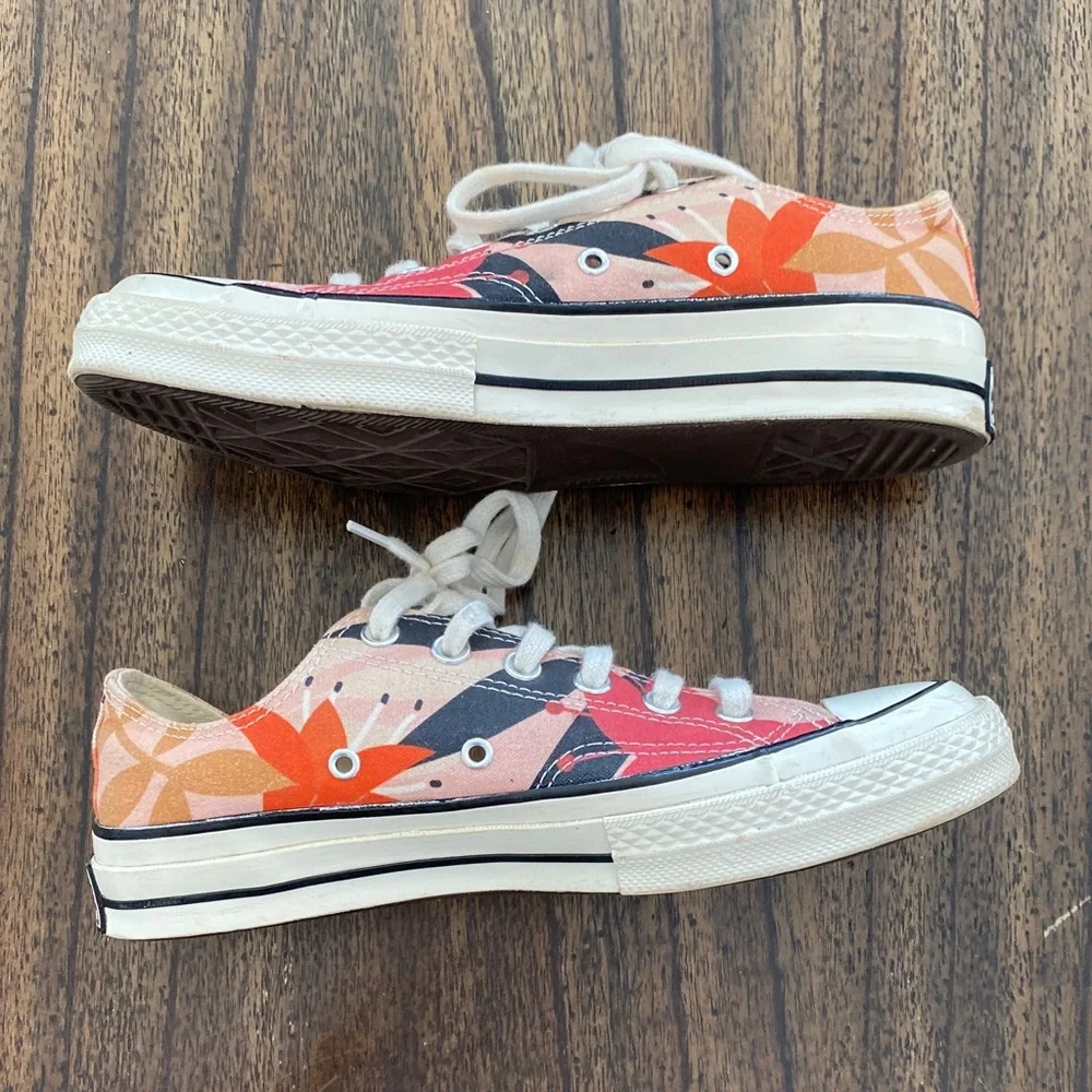 Converse Chuck 70 Low Floral Sneakers Women’s 8.5 EU 39.5 Pink/Orange/Egret - Picture 7 of 9